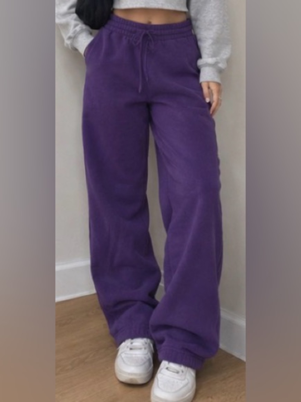 TNA Purple Fleece Joggers - Women's Cozy Track Pants